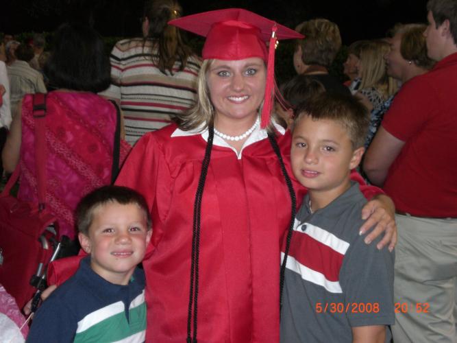Kayla with her nephews
